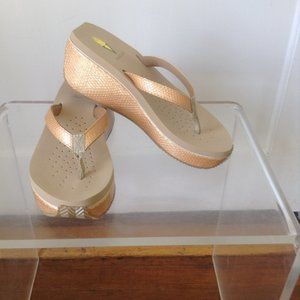 Volitale-Womens-Gold-Sandal-Size-9